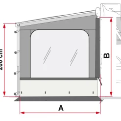 Fiamma Side W Pro F65 F80 Ducato zijwand