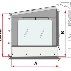 Fiamma Side W Pro Shade F45 F65 F80 zijwand links