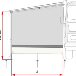 Fiamma Sun View Side Caravanstore F35 zijwand schaduwdoek