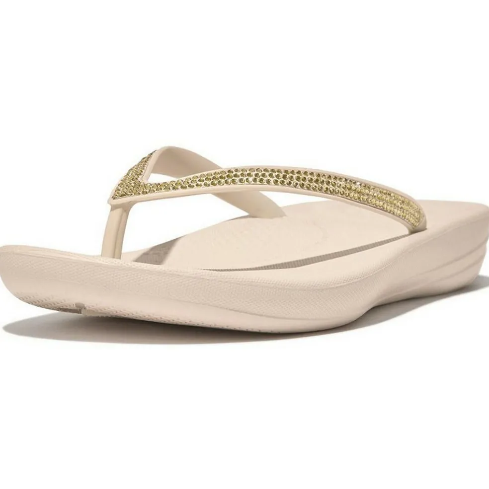 Fitflop iQushion Sparkle slippers dames stone beige