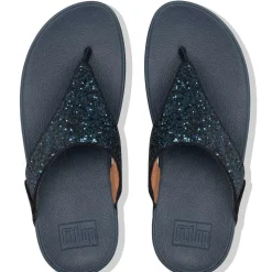 Fitflop Lulu Glitter Toe-Thongs slippers dames midnight navy