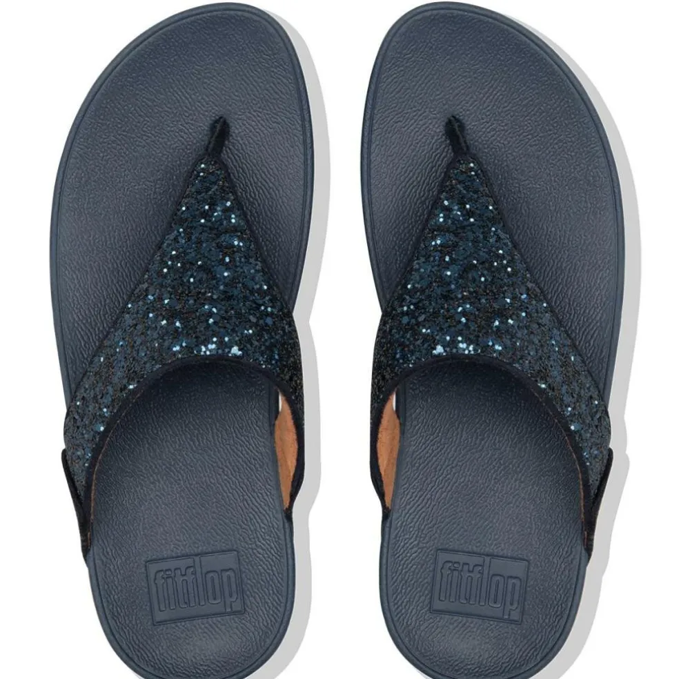 Fitflop Lulu Glitter Toe-Thongs slippers dames midnight navy