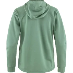 Fjällräven Abisko Grid Hoodie fleece vest dames patina green