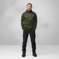Fjällräven Abisko Grid Hoodie fleece vest heren deep forest
