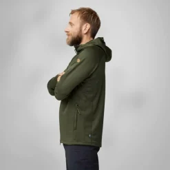 Fjällräven Abisko Grid Hoodie fleece vest heren deep forest