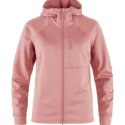 Fjällräven Abisko Grid Hoodie fleece vest dames dusty rose