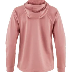 Fjällräven Abisko Grid Hoodie fleece vest dames dusty rose