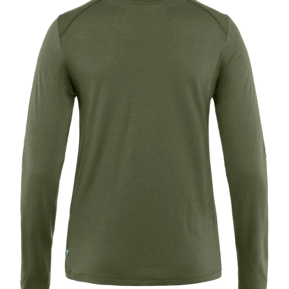 Fjällräven Abisko Wool LS shirt dames laurel green
