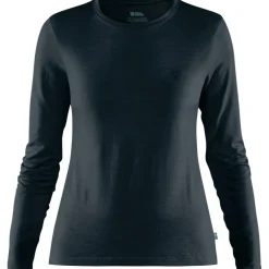 Fjällräven Abisko Wool LS shirt dames dark navy