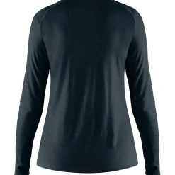 Fjällräven Abisko Wool LS shirt dames dark navy