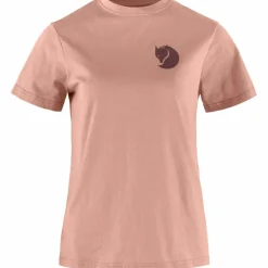 Fjällräven Fox Boxy Logo shirt dames dusty rose