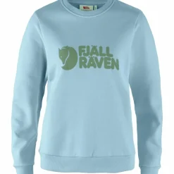 Fjällräven Logo sweater dames breeze blue patina green