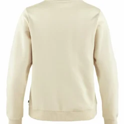 Fjällräven Logo sweater dames chalk white flame orange