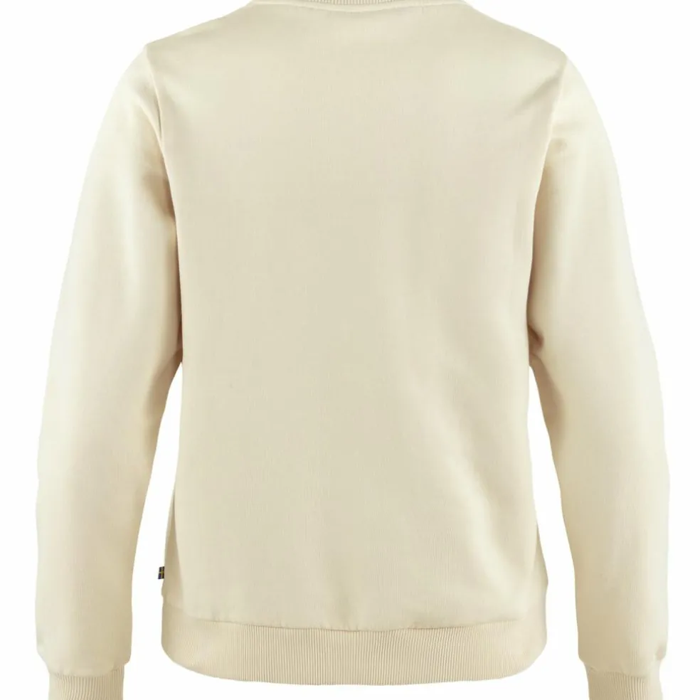 Fjällräven Logo sweater dames chalk white flame orange