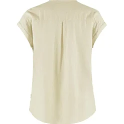 Fjällräven Ovik Hemp SS blouse dames chalk white