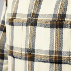 Fjällräven Singi Flannel overhemd heren chalk white dark navy