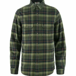 Fjällräven Singi Heavy Flannel overhemd heren black deep  forest