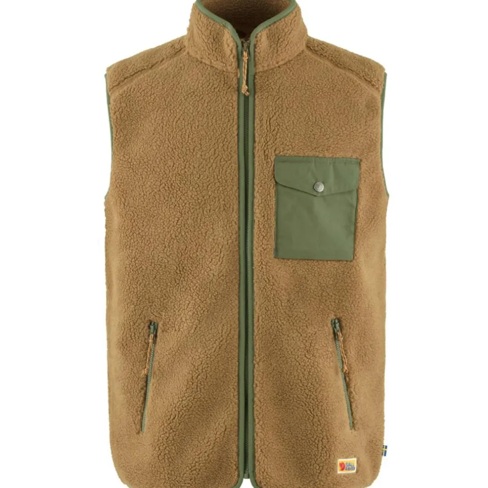 Fjällräven Vardag Pile bodywarmer heren buckwheat brown laurel green