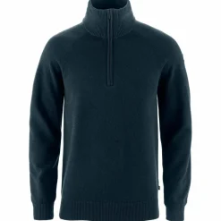 Fjällräven Övik Lite Half Zip trui heren dark navy