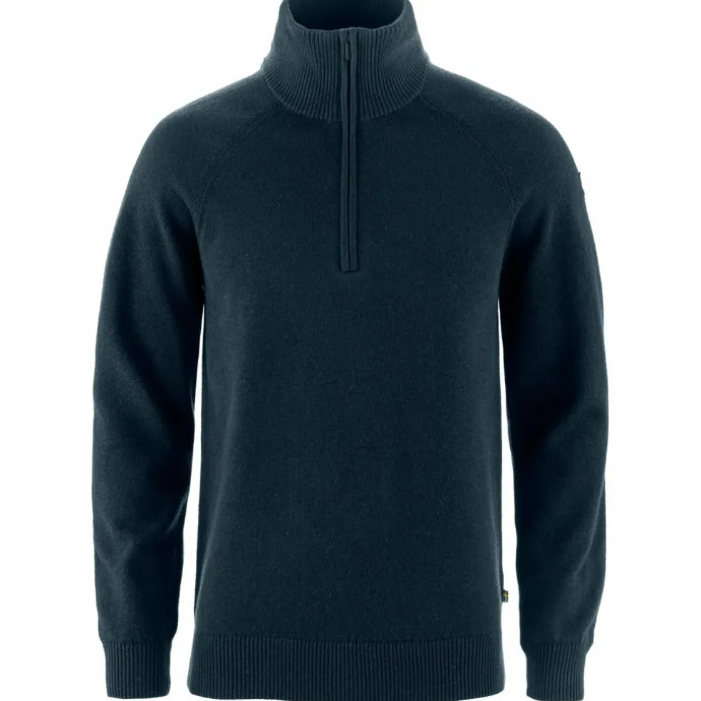 Fjällräven Övik Lite Half Zip trui heren dark navy