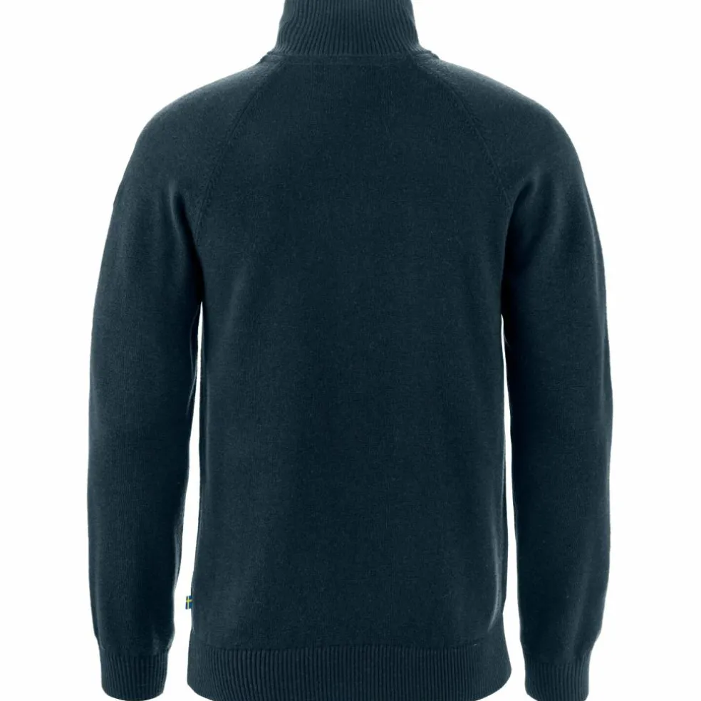 Fjällräven Övik Lite Half Zip trui heren dark navy
