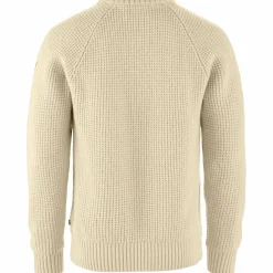 Fjällräven Övik Waffle Knit trui heren light beige