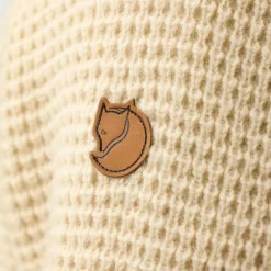 Fjällräven Övik Waffle Knit trui heren light beige