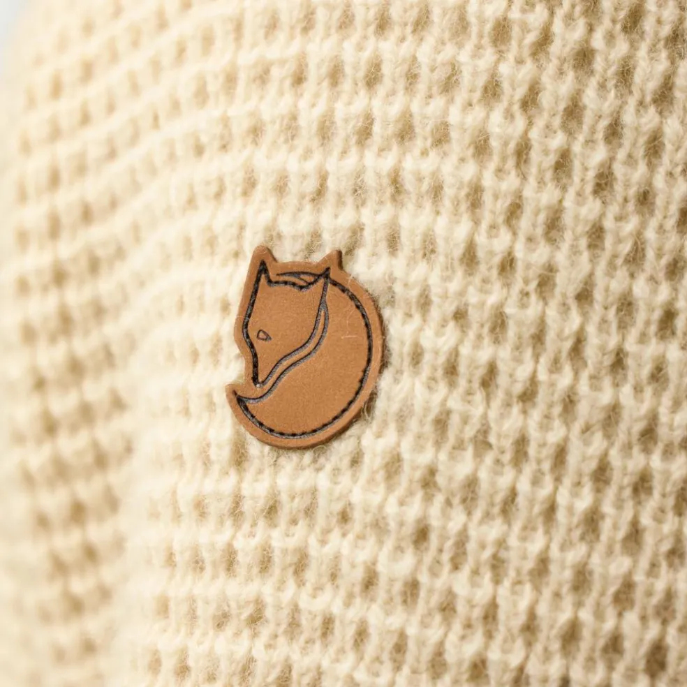 Fjällräven Övik Waffle Knit trui heren light beige
