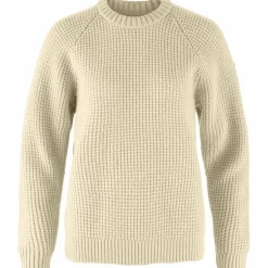 Fjällräven Övik Waffle Knit sweater dames light beige