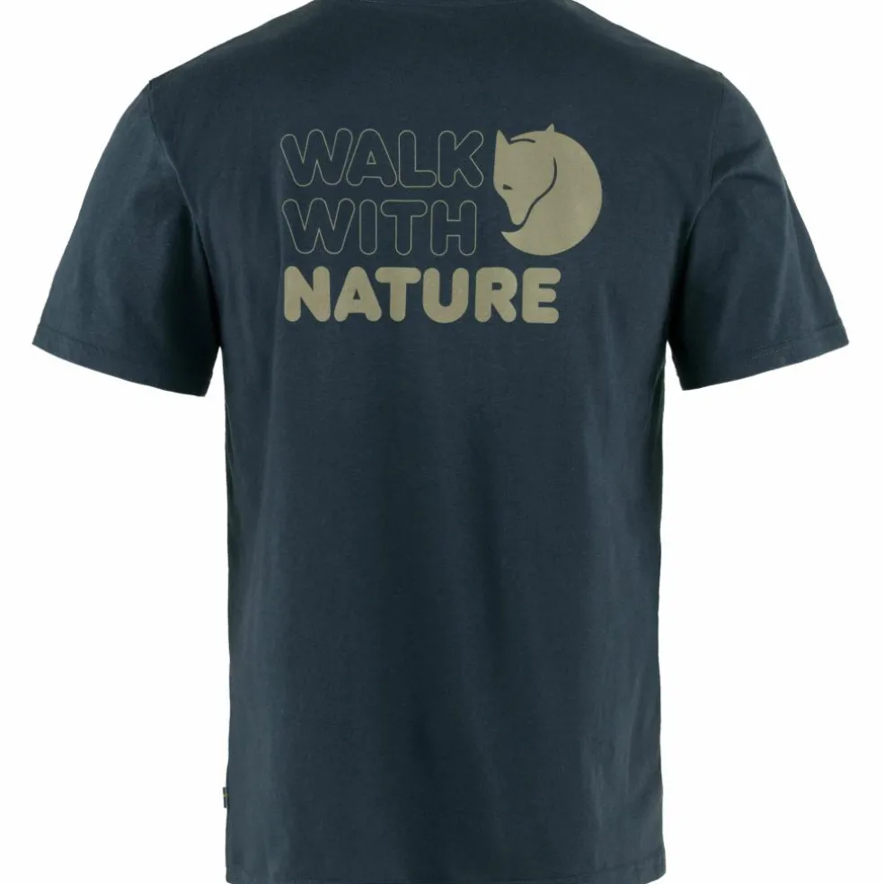 Fjällräven Walk With Nature shirt heren dark navy