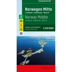 Freytag & Berndt  Centraal Noorwegen Trondheim Lillehammer Alesund  vrijetijds- en wegenkaart