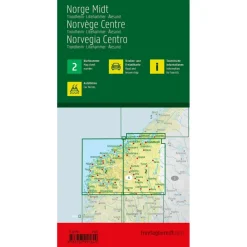 Freytag & Berndt  Centraal Noorwegen Trondheim Lillehammer Alesund  vrijetijds- en wegenkaart