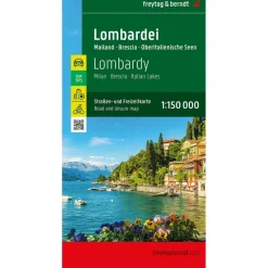 Freytag & Berndt  Lombardije Milaan Brescia Italiaanse Meren  vrijetijds- en wegenkaart