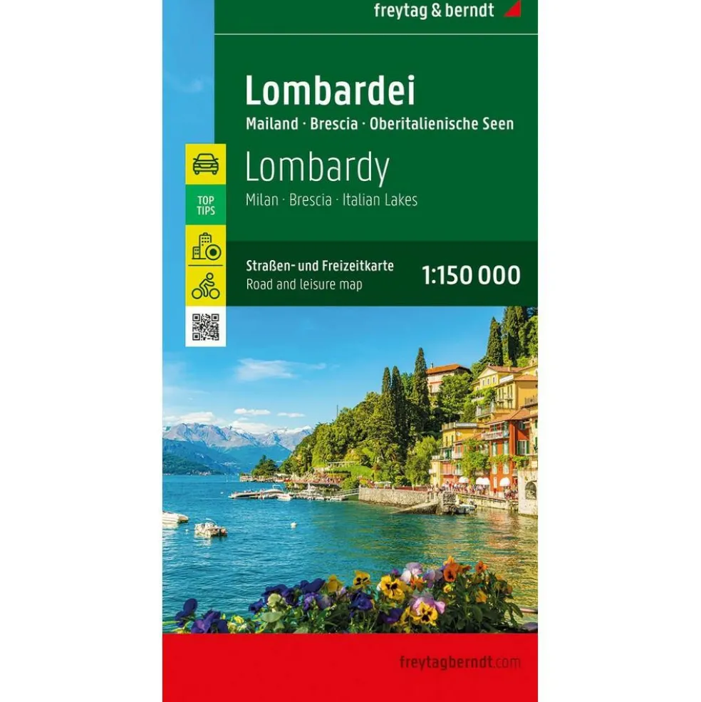 Freytag & Berndt  Lombardije Milaan Brescia Italiaanse Meren  vrijetijds- en wegenkaart