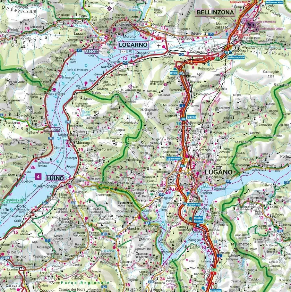 Freytag & Berndt  Lombardije Milaan Brescia Italiaanse Meren  vrijetijds- en wegenkaart