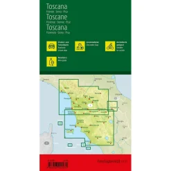 Freytag & Berndt  Toscane Florence Siena Pisa vrijetijds- en  wegenkaart