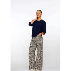 Geisha pantalon dames sand black