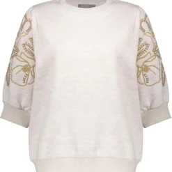 Geisha sweater dames beige melange