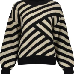 Geisha sweater dames sand black