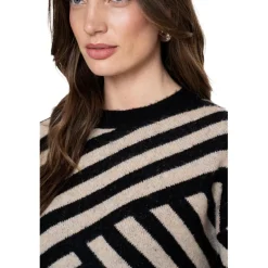 Geisha sweater dames sand black