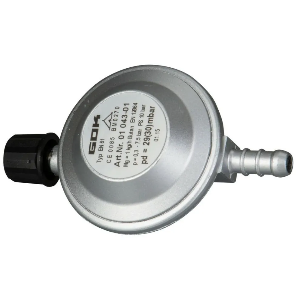 GOK Gasdrukregelaar Campingaz 30 mbar met slangpilaar