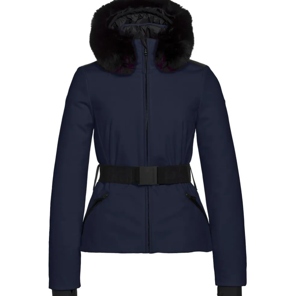 Goldbergh HIDA FAUX BORDER softshell winterjas dames french blue