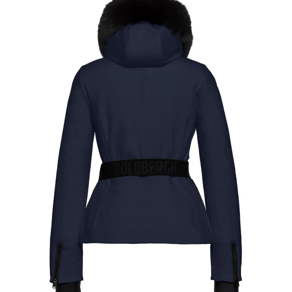 Goldbergh HIDA FAUX BORDER softshell winterjas dames french blue