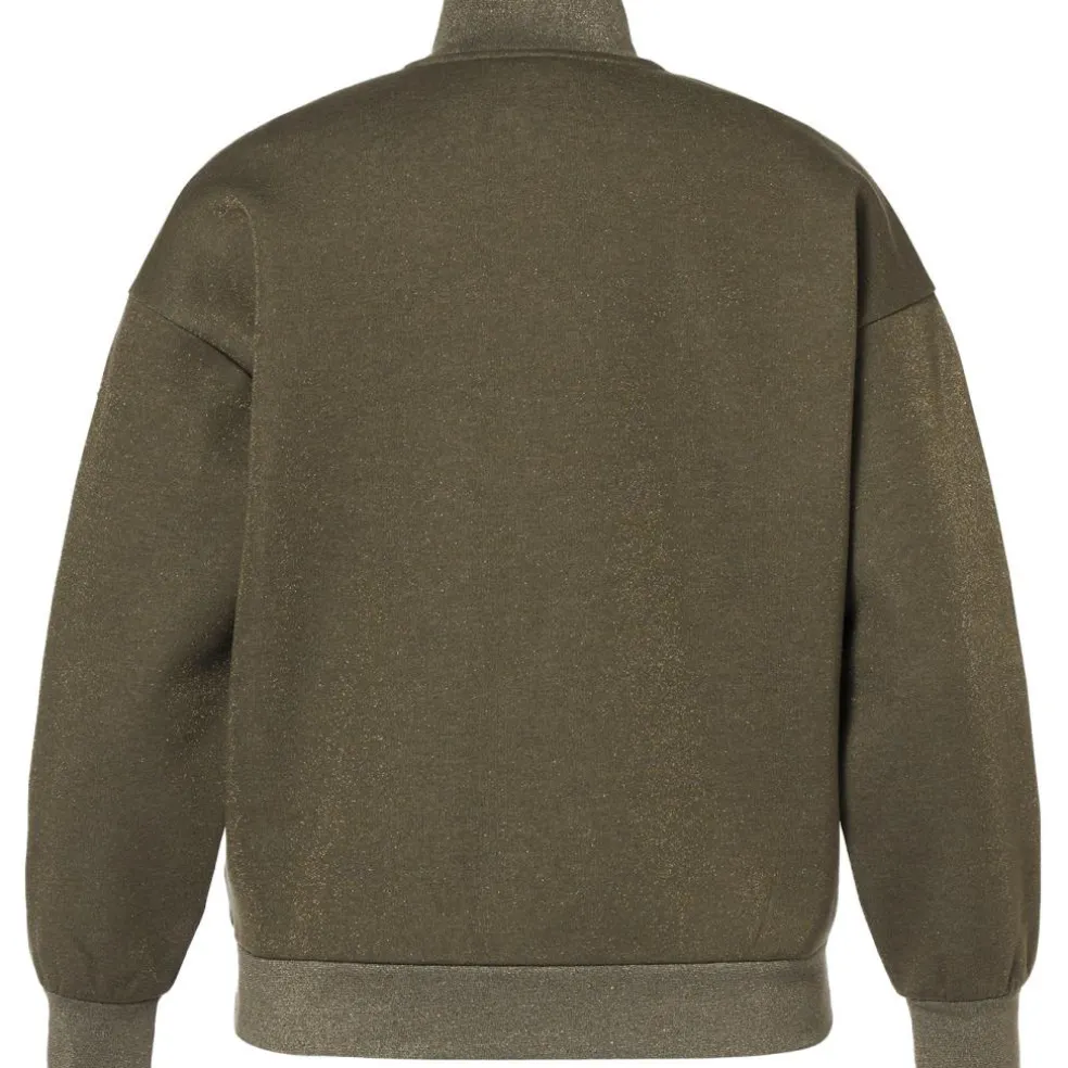 Goldbergh SIZZLE sweater dames dark olive lurex