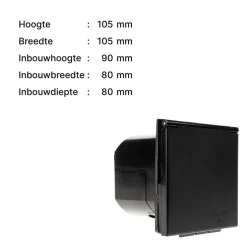 Haba CEE invoerdoos vierkant zwart