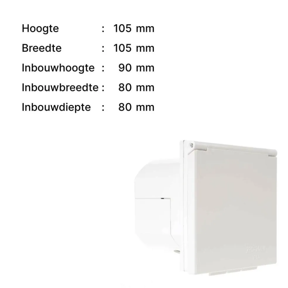 Haba CEE invoerdoos vierkant wit