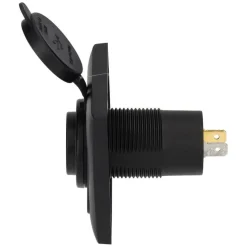 Haba C-line Power Line 2x USB-C PD 36W lader wandcontactdoos met klep black