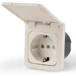 Haba C-line wandcontactdoos met klep wit