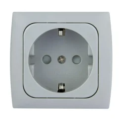 Haba C-line wandcontactdoos grijs