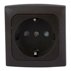 Haba C-line wandcontactdoos zwart